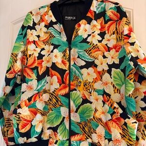 Floral Bomber Jacket - Multicolor